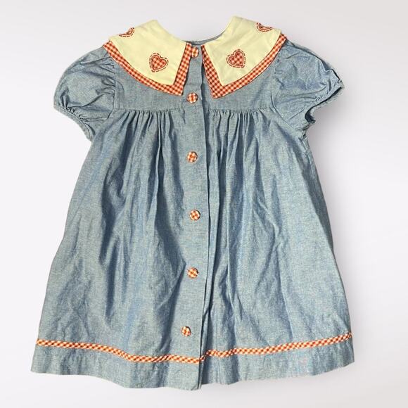 Bonnie Jean Vintage Buttoned‎ Heart Dress Size 4T - Picture 1 of 8